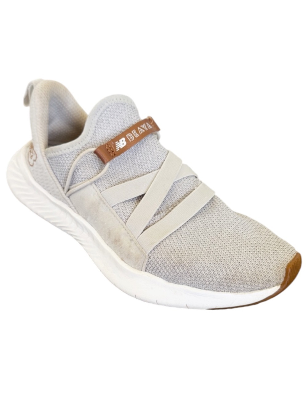 New Balance BEAYA gray slip on style elastic fit sneakers size 6.5
